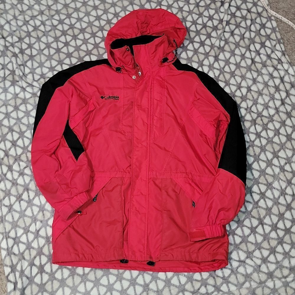 Columbia Double Whammy Colorblock Vintage 90s Jacket & Removable Hood Men Small